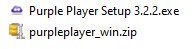 Example showing Platform Purple Player setup files