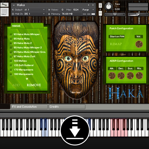  Haka - Pacific Warrior and Tribal Music - Kontakt Instrument. Russ Landau - Alexander Publishing / Alexander Creative Media